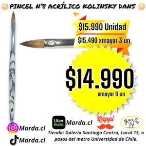 PINCEL ACRILICO N°8 KOLINSKY DANS