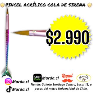 PINCEL ACRILICO COLA DE SIRENA