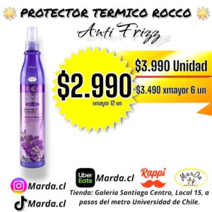 PROTECTOR DE CALOR Y/O TERMICO ANTI FRIZZ ROCCO EN SPRAY
