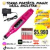 TORNO PORTATIL MAGIC DRILL UÑAS 3000 RPM SET MANICURE Y PEDICURE PULIDOR - Imagen 2