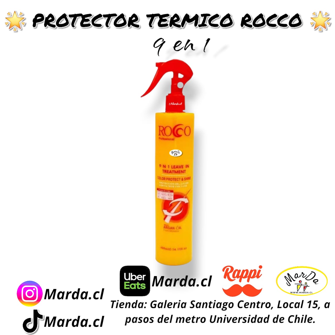 PROTECTOR DE CALOR Y/O TERMICO ARGAN ROCCO EN SPRAY - Imagen 2