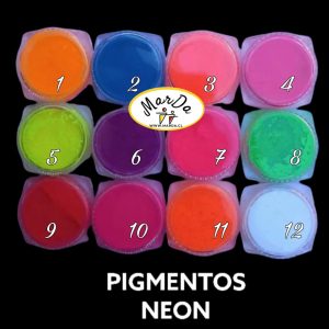 SET 12 PIGMENTOS NEON PARA MANICURE