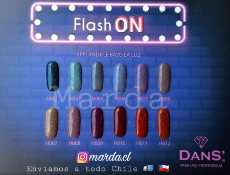 GEL FLASH ON DANS REFLECTANTE A LA LUZ MANICURE PEDICURE