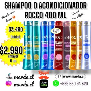 MEZCLA TU SHAMPOO O ACONDICIONADOR ROCCO SIN SAL NI SULFATO 400 ML