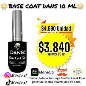 BASE COAT DANS 10 ML