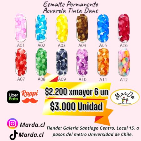 ACUARELA ESMALTE PERMANENTE TINTA DANS 10 ML