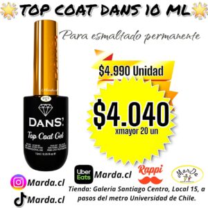 TOP COAT NO WIPE DANS 10 ML