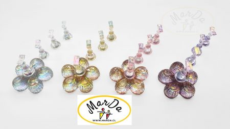 POSA TIPS CON FLOR PARA MANICURE (PRESS ON)