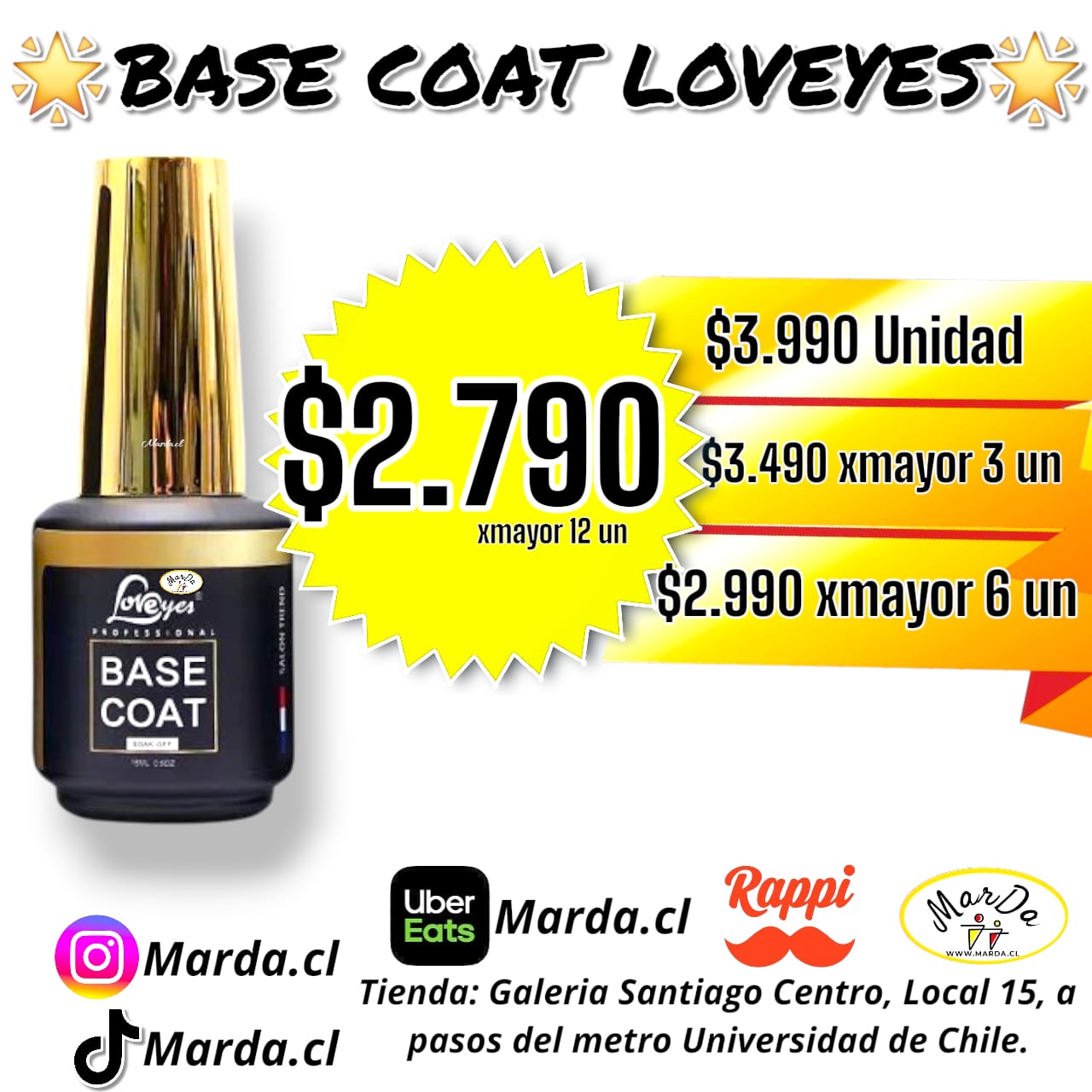 BASE COAT LOVEYES 15 ML