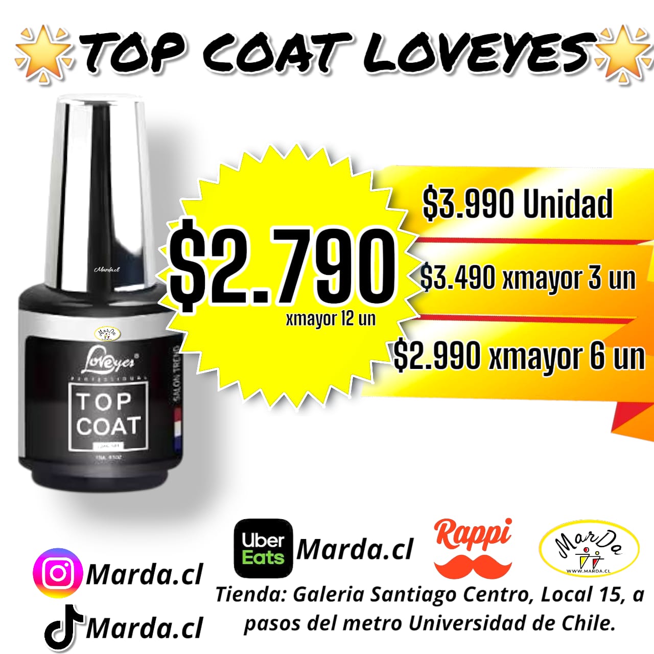 TOP COAT LOVEYES 15 ML