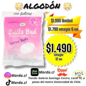 BOLITAS DE ALGODÓN 100 UN