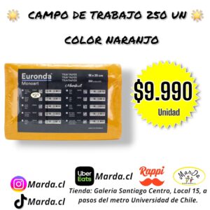 CAMPO DE TRABAJO 250 UNIDADES COLOR NARANJO