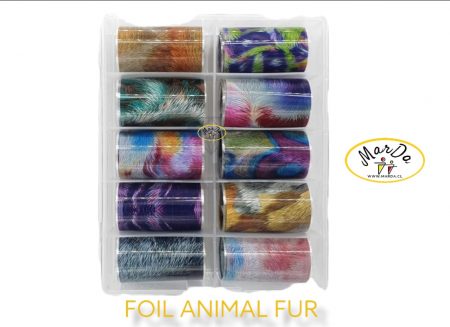 SET PAPEL FOIL PARA MANICURE ANIMAL FUR