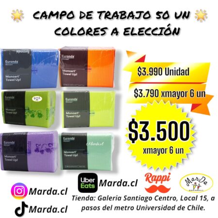 CAMPO DE TRABAJO 50 UNIDADES A ELECCION COLOR