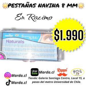 PESTAÑAS POSTIZAS RACIMO NAVINA 8 MM