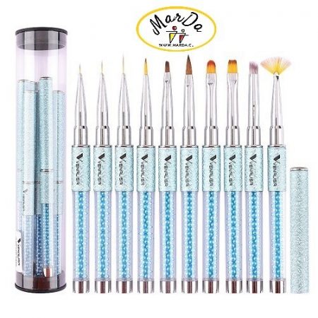SET 10 PINCELES DE UÑAS VENALISA MANICURE