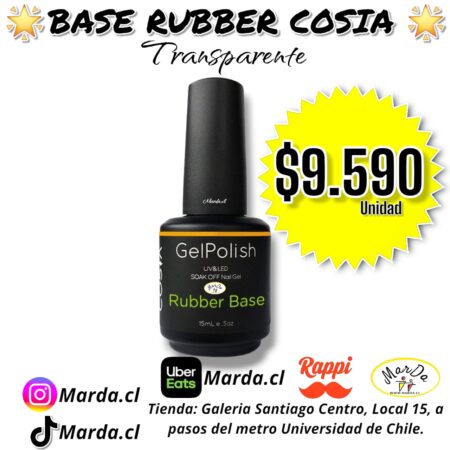 BASE RUBBER COSIA 15 ML TRANSPARENTE