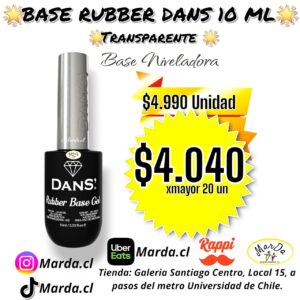 BASE RUBBER DANS 10 ML TRANSPARENTE