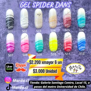 GEL SPIDER DANS COLORES NAIL ART