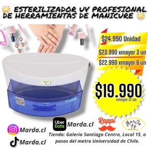 ESTERILIZADOR UV PROFESIONAL DE HERRAMIENTAS DE MANICURE 3LT