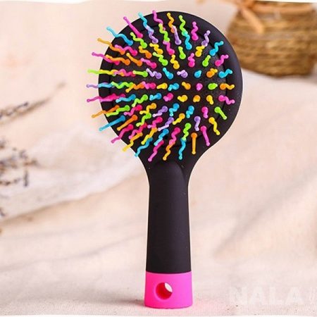 CEPILLO ANTI FRIZZ CERDAS ARCOIRIS COLOR NEGRO