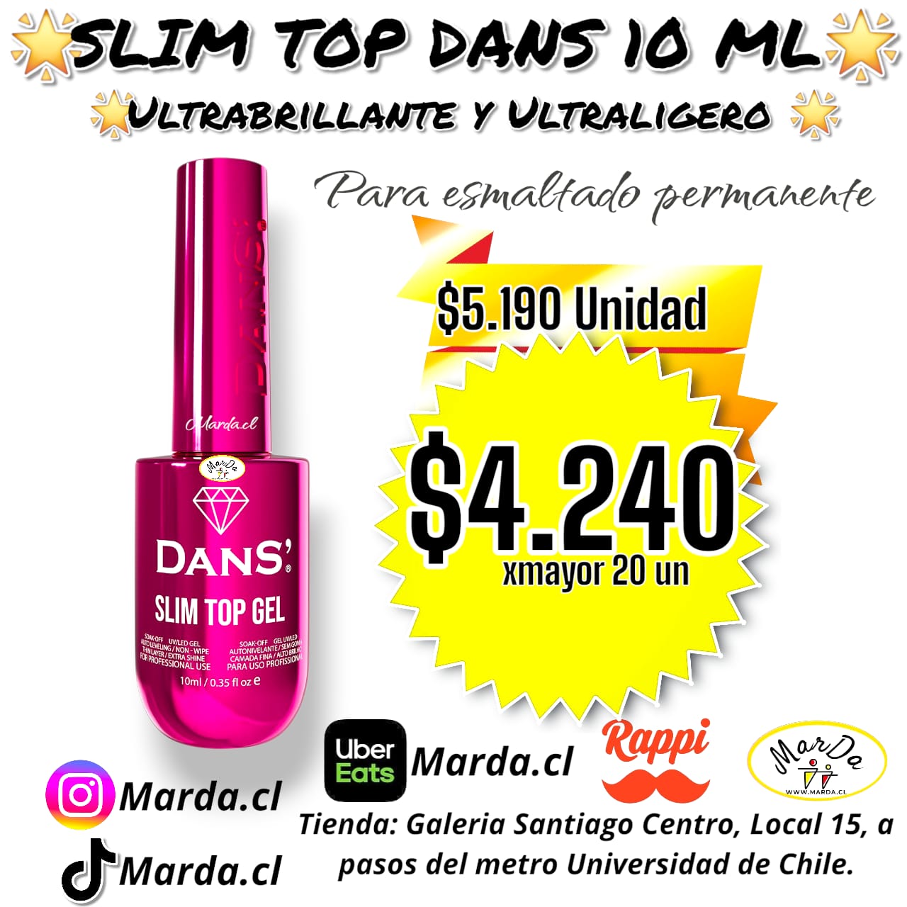SLIM TOP COAT DANS 10 ML ULTRABRILLANTE Y ULTRALIGERO