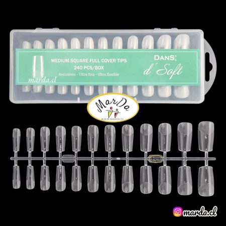 240 TIPS SOFT GEL DANS PRELIMADOS MEDIUM SQUARE