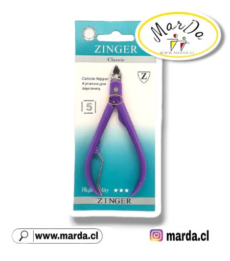 ALICATE CORTACUTICULA PROFESIONAL ZINGER COLOR MORADO