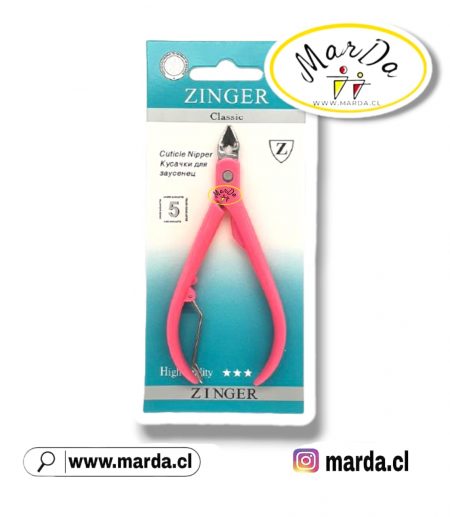 ALICATE CORTACUTICULA PROFESIONAL ZINGER COLOR ROSADO