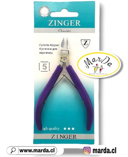 ALICATE CORTACUTICULA PROFESIONAL ZINGER ENGOMADO MORADO