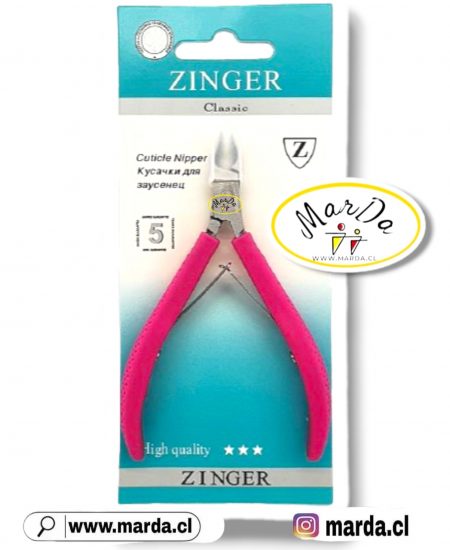ALICATE CORTACUTICULA PROFESIONAL ZINGER ENGOMADO ROSADO
