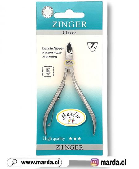 ALICATE CORTACUTICULA PROFESIONAL ZINGER PLATEADO SIMPLE