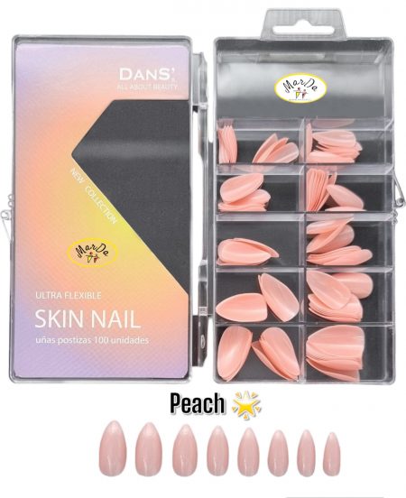 UÑAS POSTIZAS SKIN NAIL PEACH DANS 100 UN