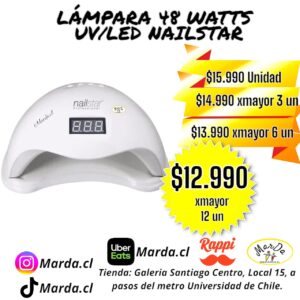 LAMPARA UV/LED 48 W NAILSTAR MANICURE PEDICURE CON VISOR