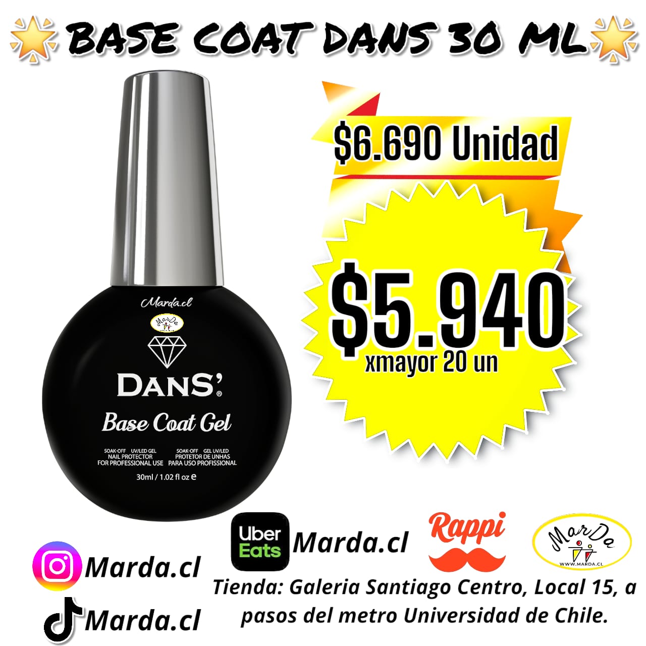 BASE COAT DANS 30 ML
