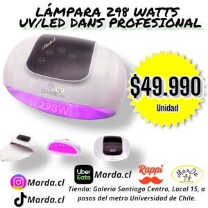 LAMPARA PROFESIONAL UV/LED 298 W DANS MANICURE PEDICURE TOUCH Y VISOR