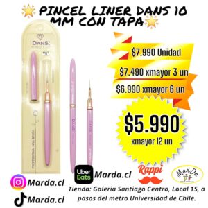 PINCEL LINER PARA DIBUJO O DISEÑO DANS CON TAPA 10 MM