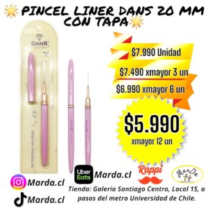 PINCEL LINER PARA DIBUJO O DISEÑO DANS CON TAPA 20 MM
