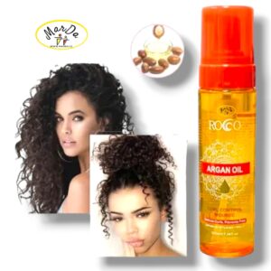 CURL CONTROL MOUSSE PARA RULOS FIJACION DE ARGAN OIL 200 ML ROCCO - Imagen 3
