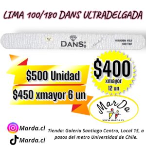 LIMA ULTRADELGADA 100/180 DANS