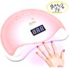LAMPARA UV/LED 48 W SUN NAILSTAR MANICURE PEDICURE CON VISOR ROSADA - Imagen 2