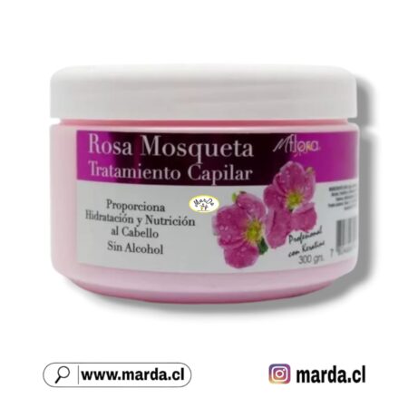 CREMA CAPILAR ROSA MOSQUETA 300 GRAMOS FLORA PROFESIONAL