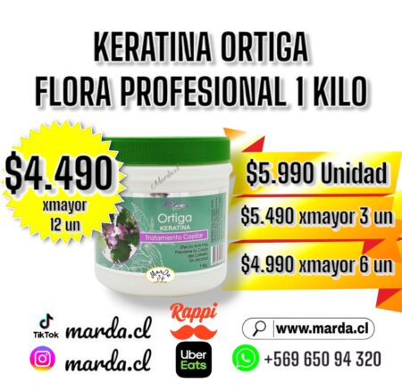CREMA CAPILAR ORTIGA FLORA PROFESIONAL 1000 GR
