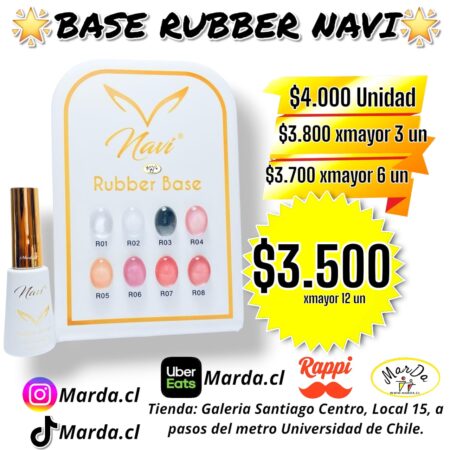 BASE RUBBER NAVI 10 ML COLOR A ELECCION
