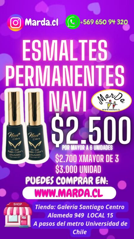 ESMALTE PERMANENTE NAVI A ELECCION POR MAYOR O UNIDAD