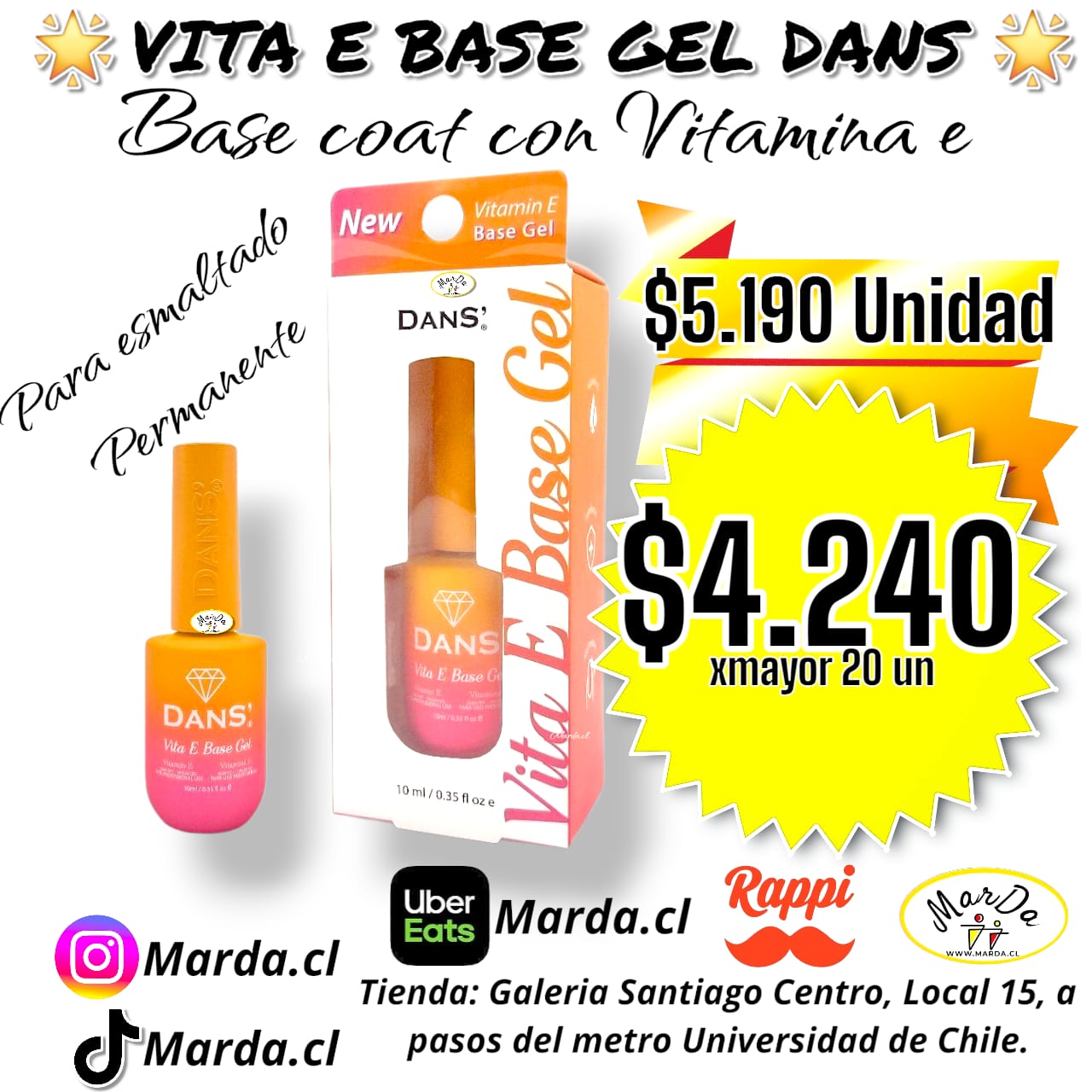 VITA E BASE GEL DANS 10 ML