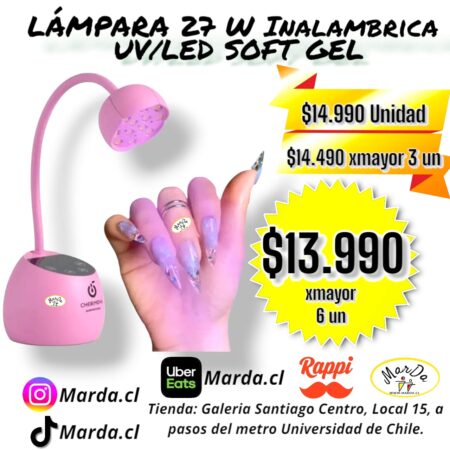LAMPARA FLOR DE LOTO DIGITAL UV/LED 27 W CHERIMOYA MANICURE PEDICURE SOFT GEL