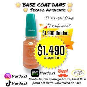 BASE COAT DANS 10 ML PARA ESMALTE TRADICIONAL