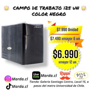 CAMPO DE TRABAJO 125 UNIDADES COLOR NEGRO