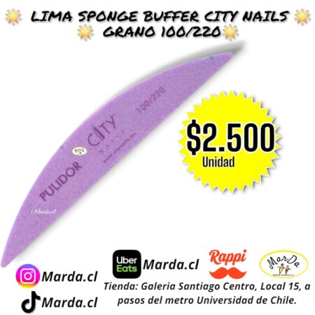 LIMA SPONGE BUFFER CITY NAILS GRANO 100/220